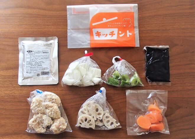 ローソンフレッシュの料理キット「キッチント」の内容