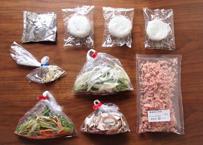 パルシステムの料理キット「お料理セット」の内容