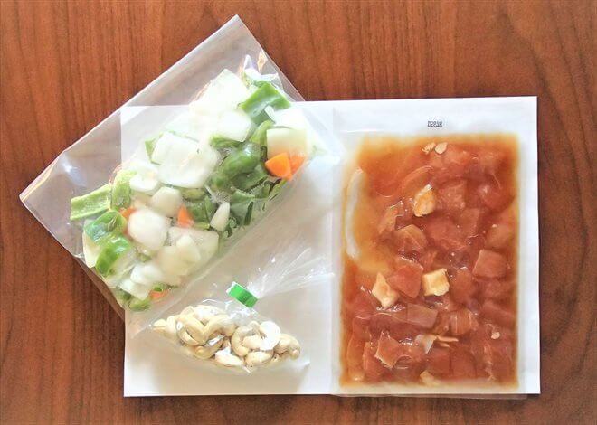 らでぃっしゅぼーやの料理キット「私が仕上げる10分キット」の内容