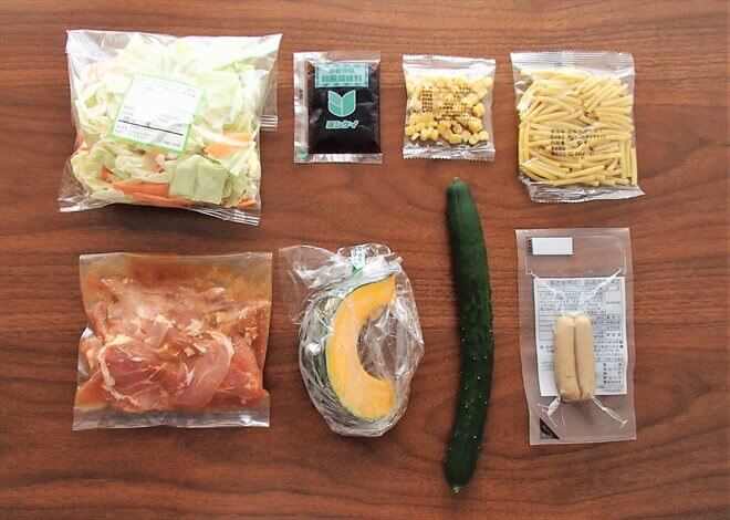 ヨシケイの料理キット「キットde楽」の材料